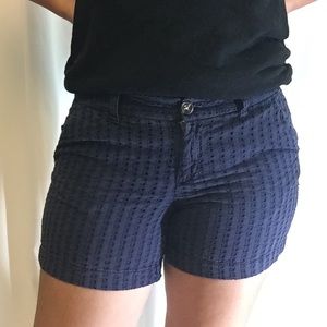 Blue patterned shorts